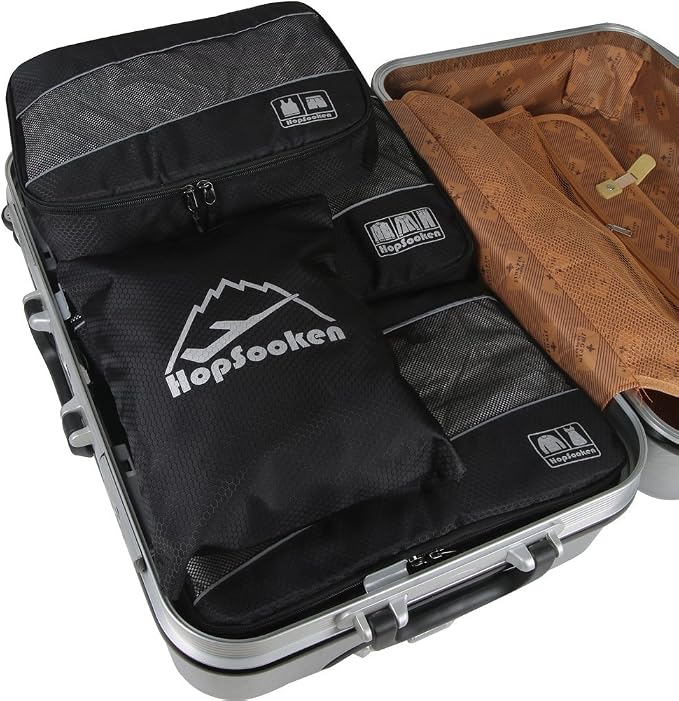 5 Set Packing Cubes for Travel Large Suitcase Luggage Organizer Bags Travel Accessories Vacation 4 Cubes 1 Laundry Pouch Bag - Image 3