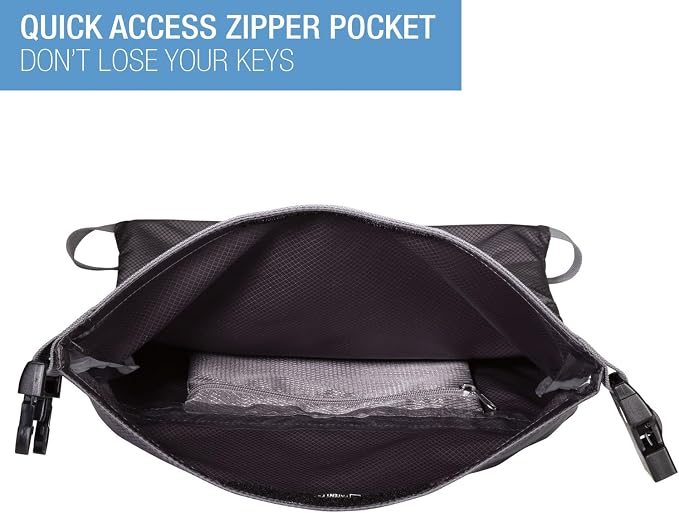 Lewis N. Clark WaterSeals Locking Backpack | Waterproof Bag | Anti-Theft Combination Lock | For Men & Women | Gray - Image 3