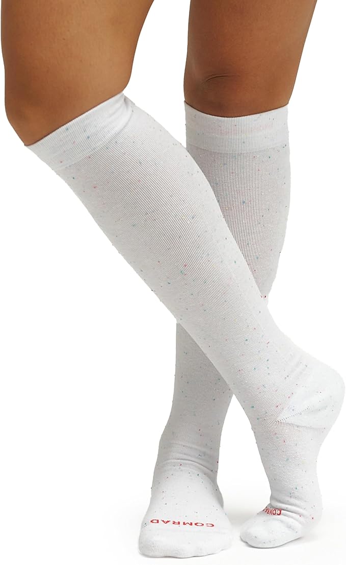 Premium Cotton Knee High Socks - 15-20mmHg Graduated Compression Socks - Soft & Breathable, Unisex by Comrad