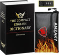 Dictionary Diversion Book Safe with Combination Lock and Fireproof Money Bag, ANZAKY Dictionary Storage Box for Cash Safe Hidden, Money Hiding Box, Secret Portable Metal Compartment Safe by ANZAKY