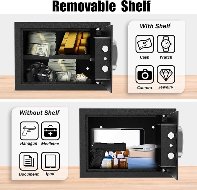 [ 1.6 Cu.ft. ]PATRON Fireproof Safe for Home,Document Safe Box Office,Digital Security Home Safes,Cabinet Safes for Money Cash,Wall Safes with Electronic Keypad for Hotel House Business,1.6 Cu.ft. - Image 7