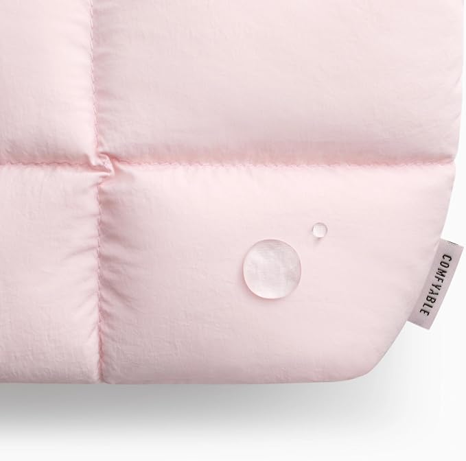 Comfyable Puffy Electronics Organizer Travel Case, Cute Tech Pouch for Women Men, Cable Storage Bag for Charger, Phone, Power Bank, Cord, Compact Tech Accessories Pouch, Light Pink - Image 5