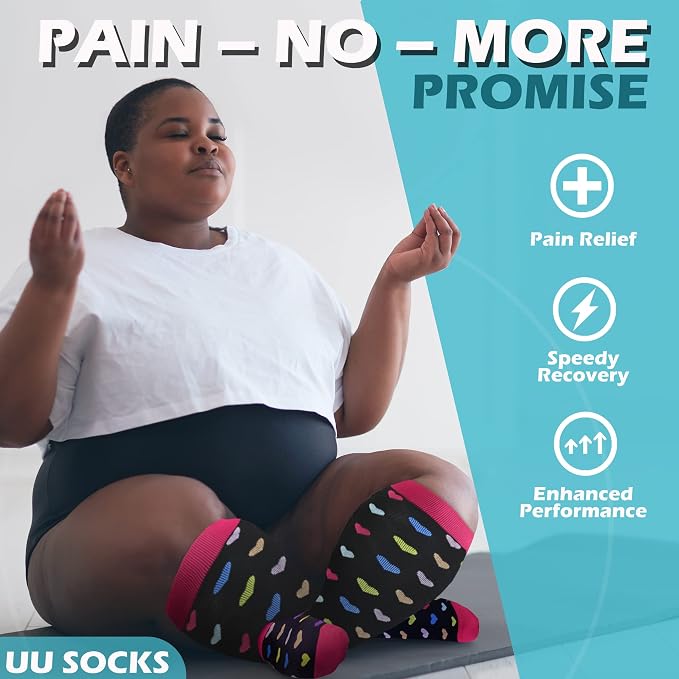 Medical Compression Socks for Women and Men 3 Pairs 20-30 mmHg Knee High Christmas Compression Stockings Circulation Best for Running Athletic Nurses - Image 4