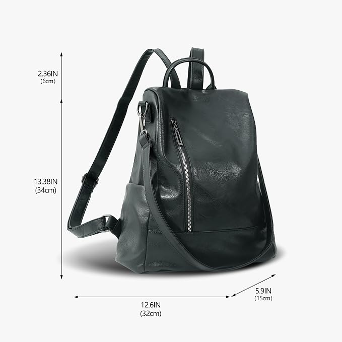 Women Backpack Purse PU Leather Anti-theft Casual Shoulder Bag Fashion Ladies Satchel Bags - Image 7