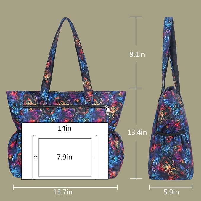 CLOUDMUSIC Shoulder Tote Bag For Nurses Teachers Work Gym Travel Beach Women With Large Capacity Waterproof - Image 6