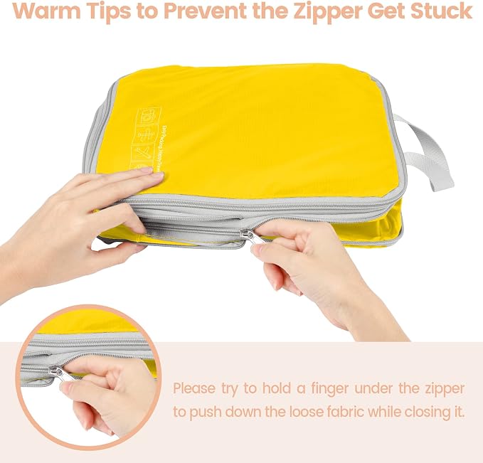 Cambond Compression Packing Cubes for Travel - Luggage Suitcase Organizer | Compression Zip Design for Space-saving, Expandable, Lightweight, Keep Clothes Sorted, Luggage Space Tidy, Carry on Pack Fast - Image 5