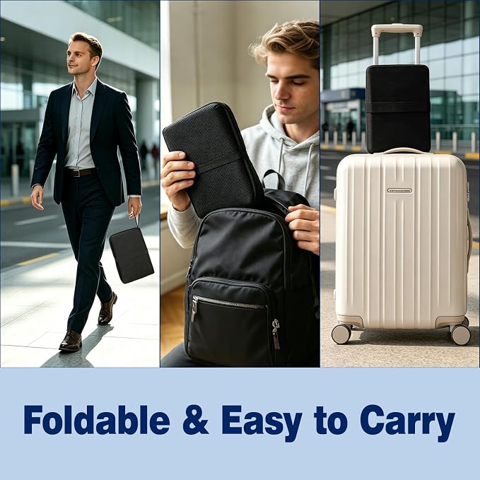 Honeycomb Gel Foldable Portable Seat Cushion for Airplane Travel Stadium | Pressure Relief,Breathable Honeycomb,Non-Slip Base,Compact,Cooling Gel,Washable Cover,Built-in Handle,Bleachers Car Office - Image 3