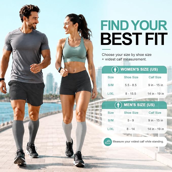 3 Pack Medical Compression Sock-Compression Sock For Women and Men Circulation -Best for Running,Nursing,Athletic Sports - Image 6