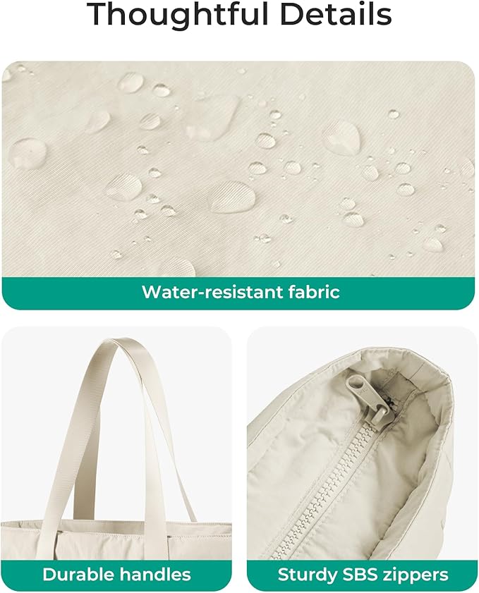 BAGSMART Tote Bag for Women, Tote Bag with Zipper Work Tote with Compartments Nurse Shoulder Hanbag for Travel, Gym - Image 6