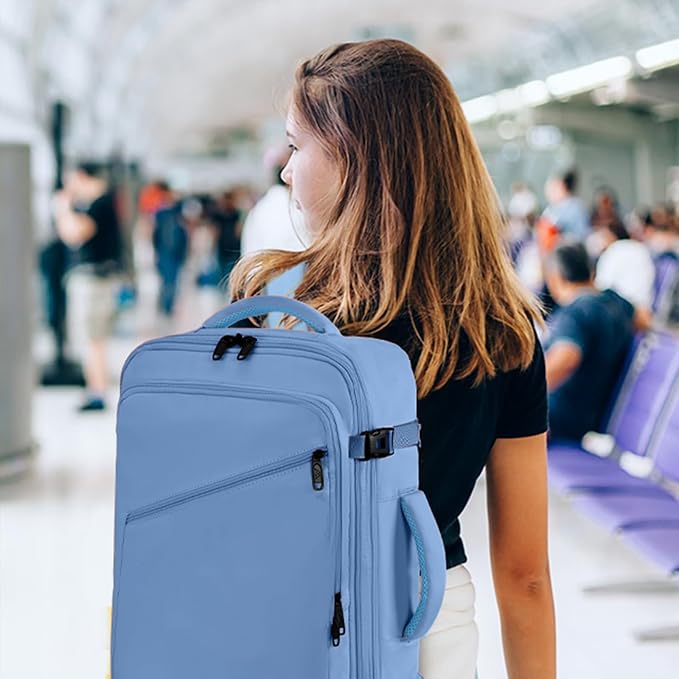 MATEIN Cute Backpack for Women, Expandable Carry on Backpack for Travelling | 45L Rucksack for Traveler Nurses Teacher, Fits Overhead Bin, Water Resistant, Lightweight, Gifts for Business Outdoor Sports - Image 9