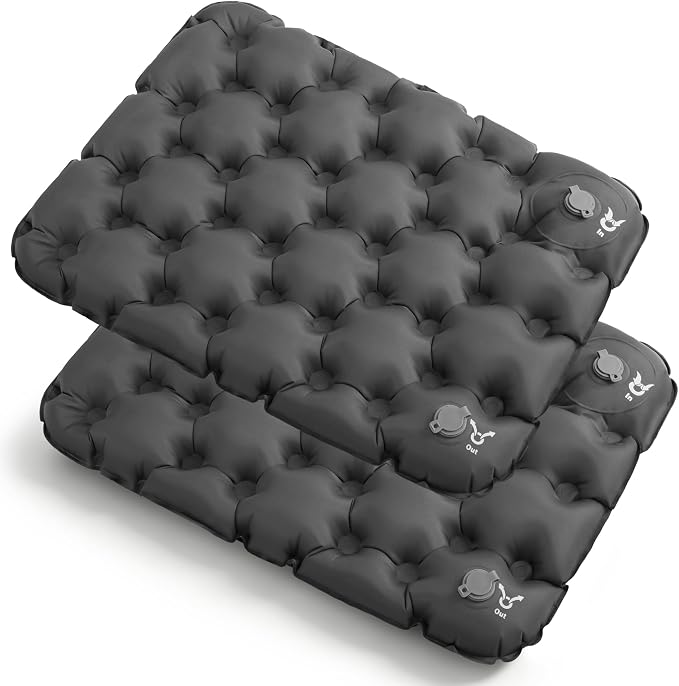 Inflatable Seat Cushion for Stadium & Travel, Built-in Pump Portable Air Seat Pad, Waterproof Bleacher Cushion for Air Travel, Camping, Soccer Games & Outdoor Events by Unknown
