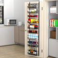 VyGrow Over the Door Pantry Organizer, 10-Tier Over the Door Organizer with Adjustable Basket, Door Organization for Pantry Kitchen Storage Room Spice Rack, Black by VyGrow