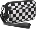 FODOKO Wristlet wallets for Women RFID crossbody bags with 4 Zippers | Checkered quilted nylon with credit card slots, cell phone organizer, and coin purse for travel and everyday carry by FODOKO