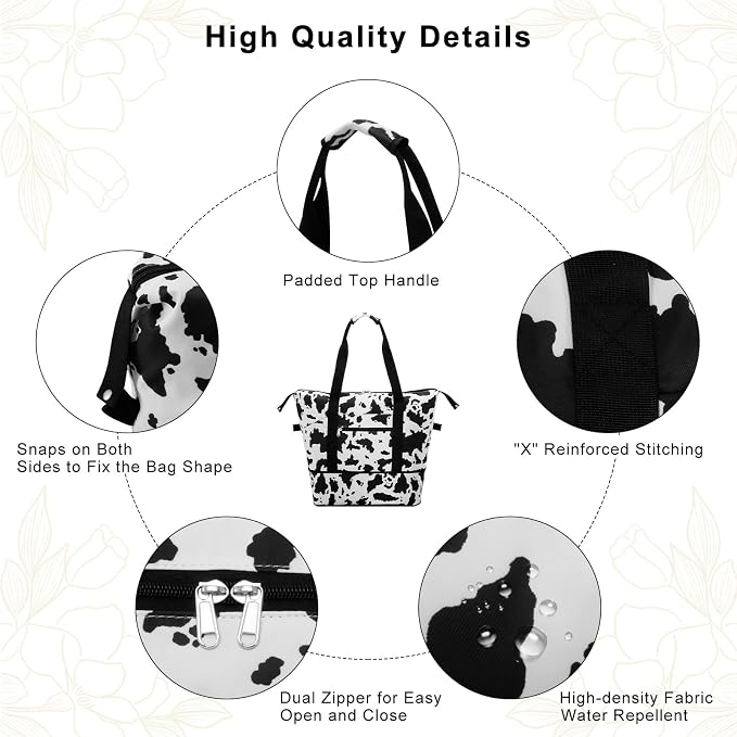 Expandable Duffel Bag for Women with Trolley Sleeve/Wet Pocket Weekender Travel Tote Large Carry On Overnight Luggage - Image 5