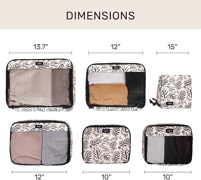 Packing Cubes for Travel, 6-Piece Large Packing Cube Organizer Set for Suitcase, Duffel Bag, Luggage, Multiple Sizes Travel Essentials (Desert Foliage) - Image 2