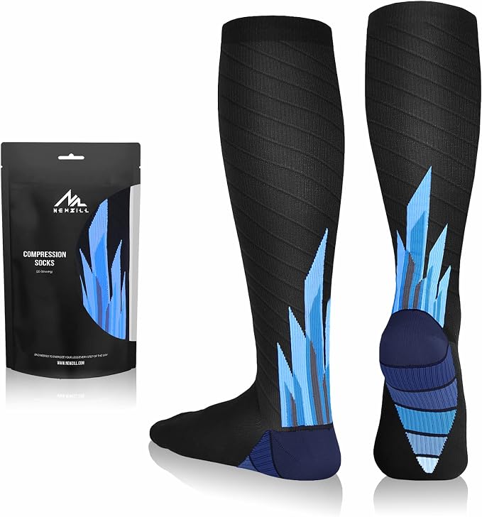 NEWZILL Medical Compression Socks for Women & Men, 20-30 mmHg Knee-High Support for Circulation, All-Day Comfort for Work Travel Running Cycling and Fitness by NEWZILL