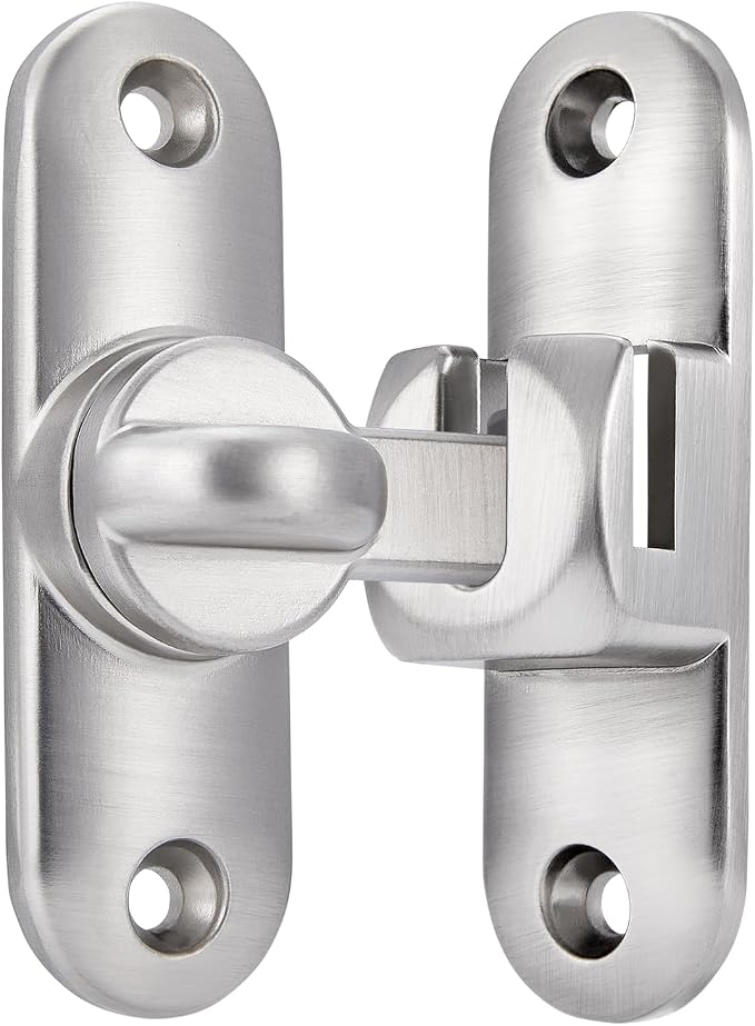 10 Packs Silvery 90/180 Degree Barn Door Latches,Flip Gate Lock | Zinc Alloy Flip Gate Latches,Right Angle Door Lock,for bedroom,garage,sliding door,window,cabinet,drawer,pet enclosures - Image 7