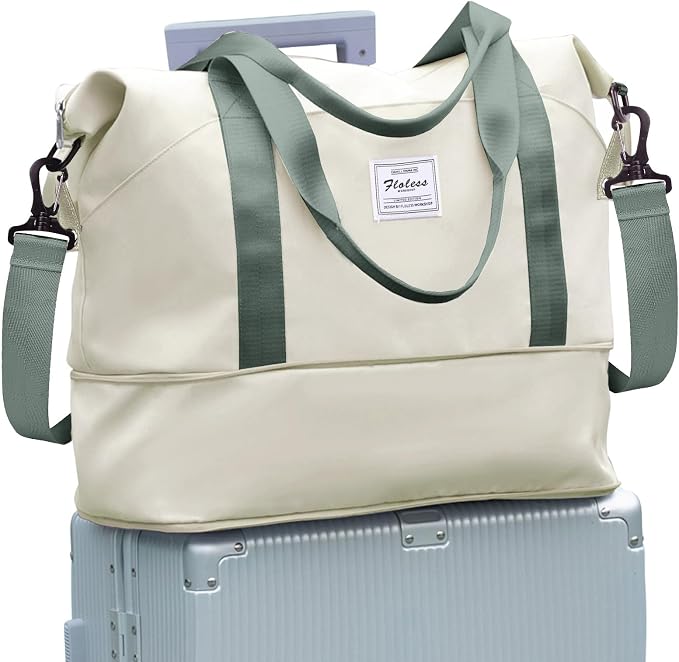 Travel Duffel Bag, Sports Tote Gym Bag, Shoulder Weekender Overnight Bag for Women by WONHOX