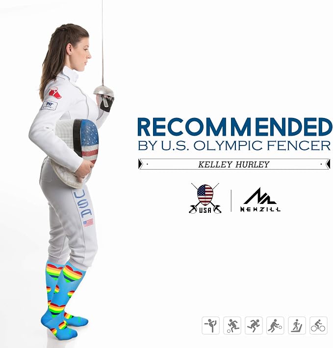 NEWZILL Medical Compression Socks for Women & Men, 20-30 mmHg Knee-High Support for Circulation, All-Day Comfort for Work Travel Running Cycling and Fitness - Image 4