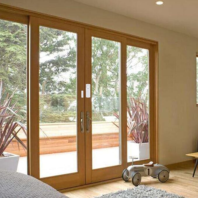 6-Pack Magnetic Contact Alarm, Window Door Open Sensor for Home & Pool Safety - Image 2