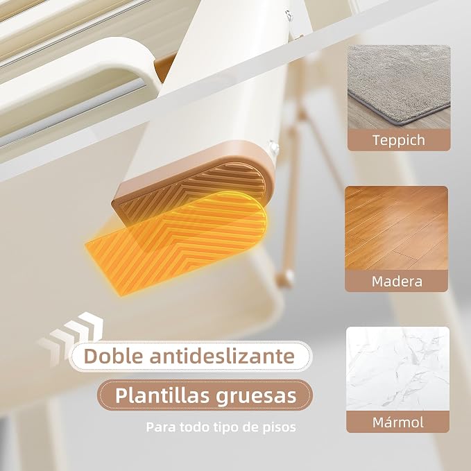 3 Step Ladder, Foldable Step Stool with Wide Anti-Slip Pedal | Portable, Sturdy Carbon Steel, 330LBS Capacity, Easy Storage, Space Saving, for Kitchen, Closet, Cream Chocolate - Image 5
