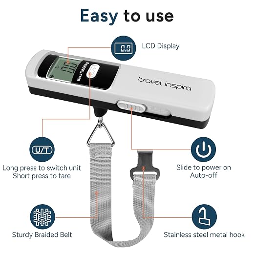 Battery-Free Luggage Scale – No Batteries Needed, Portable Digital Hanging Suitcase Weight Scale for Air Travel & Checked Bags, 110lb/50kg, LCD Display, Compact Travel Accessory - Image 8