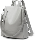Fashion Backpack Purse For Women Anti-theft Rucksack Pu Leather Lightweight Water-resistant Shoulder Bag,Gray by Didida