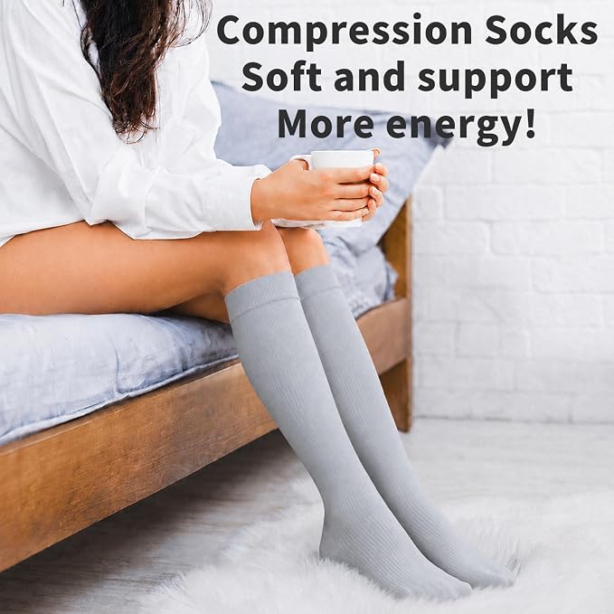 COOLOVER Copper Compression Socks for Women and Men(6 Pairs)-Best Support for Running, Athletic, Travel - Image 4