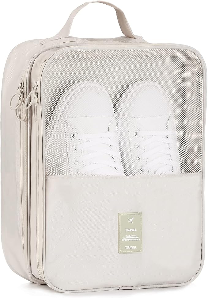 Travel Shoe Bag Holds 3 Pair of Shoes, Hezelf Shoe Storage Pouch for Travel and Daily Use, Travel Suitcase Shoe Organizer, Waterproof by wearedeterminedtosharegoodthingsforyourlifemakeyourlifemorecomfortable