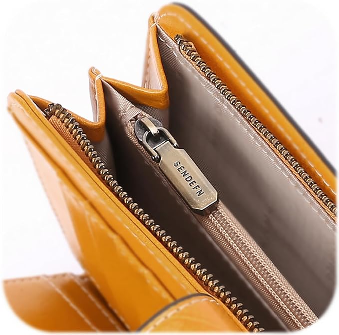 SENDEFN Wallets for Women Leather Credit Card Holder with RFID Blocking Large Capacity Wristlet | with RFID Blocking - Image 6