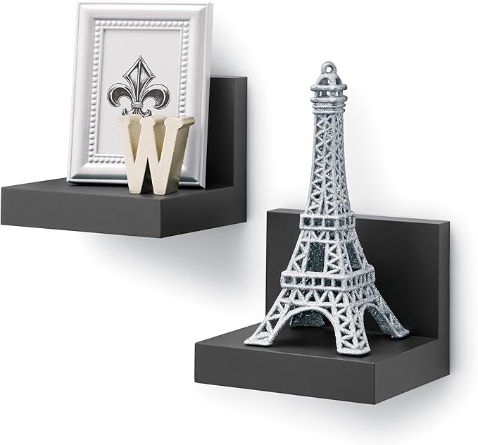 Command Display Ledges, Holds up to 2 lb, Slate, 2 Ledges with 8 Medium Strips, Damage-Free Hanging Floating Shelf with Adhesive Strips, Personalize Living Room, Bedroom, Kids Room or Office - Image 3