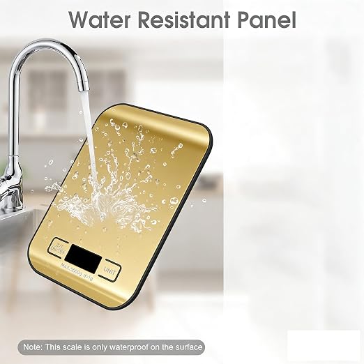 Digital Shipping Scale,Stainless Steel Panel, Accurate Portable Postal Scale for Packages, Small Business,Kitchen, Food, Handmade, Liquids, and Boutique (Mirror Gold Battery(5kg/1g)) - Image 7