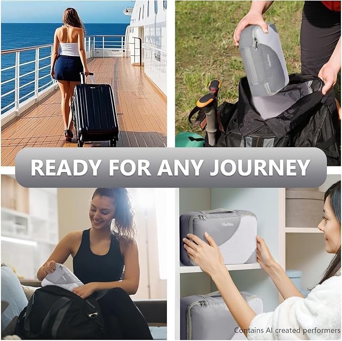 OlarHike 8 Set Packing Cubes for Travel,Gifts for Women Mom,Anti-Tearing Suitcase Organizer,with Over 1000 pcs Mesh Holes,Vacation Essentials & Accessories for Cruise Ship - Image 7