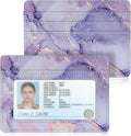 FINTIE Slim Minimalist Front Pocket Wallet RFID Blocking Credit Card Holder | Card Cases with ID Window for Men Women, lilac marble by Fintie