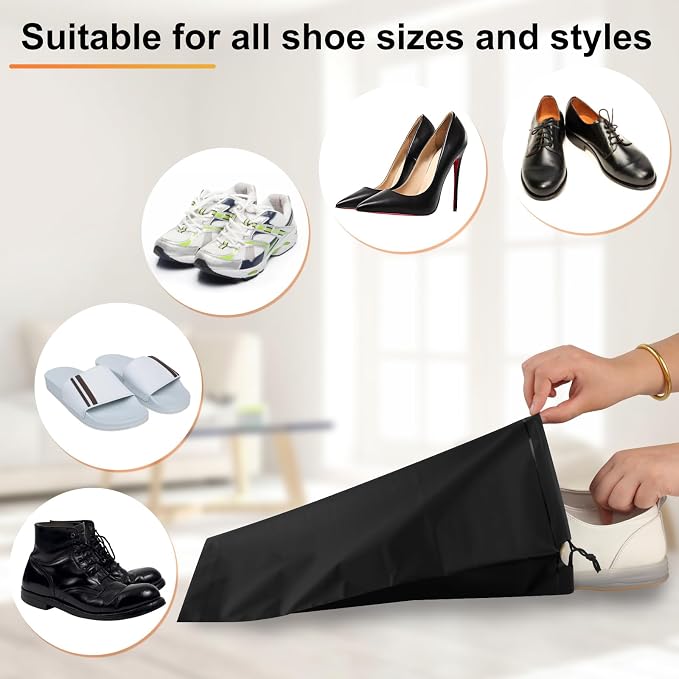 18 Pack Shoe Bags for Travel, 11.8in x 15.7in Travel Shoe Bags for Packing, Travel Bag for Shoes, Storage Bags for Men and Women - Image 3