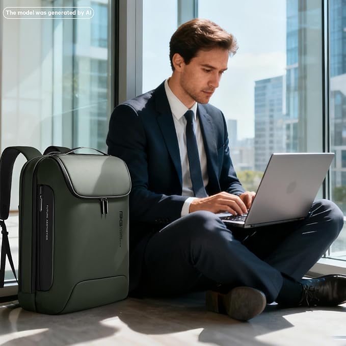 BANGE Anti-Theft Backpack with USB Charging Port 17.3 Inch Business Laptop Backpack - Image 8