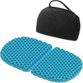 Foldable Gel Seat Cushion for Travel, Portable Chair Cushion of Airy Cooling Gel, Honeycomb Seat Cushion for Stadium & Park Bench, Portable Chair Cushion for Pressure Relief (0.9-Inch Thick, Black) by SeoTin