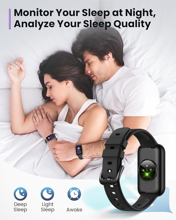 DEKELIFE Fitness Trackers,Smart Watches for Men Women with 24/7 Heart Rate/Sleep Monitor, Fitness Watch with IP68 Waterproof, Health Activity Trackers for Android and iPhone Carbon Black - Image 6