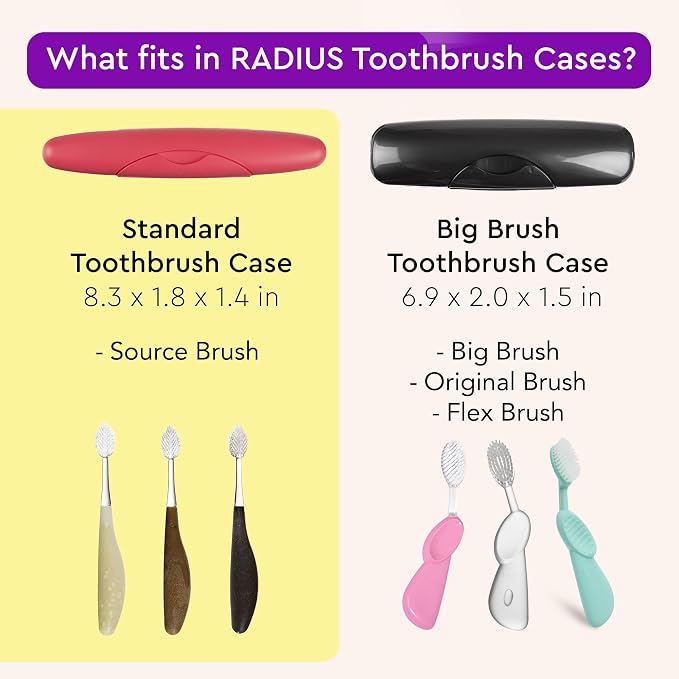 RADIUS Toothbrush Travel Case for Standard Brush, BPA-Free Recycled Plastic, Portable for Bathroom, School, Home, Camping - Translucent (FITS ALL CONVENTIONAL TOOTHBRUSH SOURCE TOOTHBRUSH) - Image 3