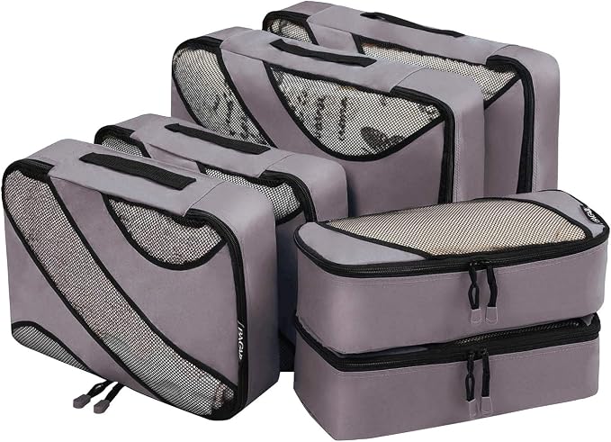 BAGAIL 6 Set Packing Cubes,Travel Luggage Packing Organizers by BAGAIL