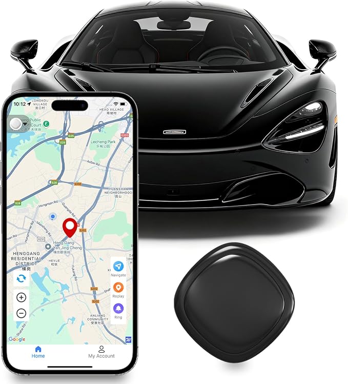 GPS Tracker for Vehicles, GPS Portable Magnetic Car GPS Tracking, Wide-Area Location GPS Tracker for Kids, Dogs, No Subscription Required/No Monthly Fee/No SIM Card Required by NGXDFL