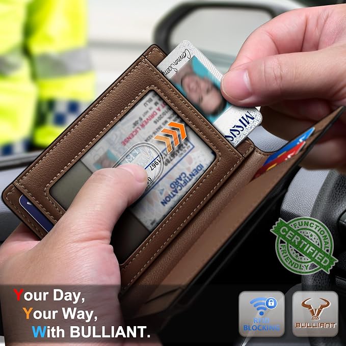 BULLIANT Magnetic Slim Leather Pocket Wallet Money Clip For Men 12Cards | RFID Blocking | Easy Access | Gift Boxed - Image 4