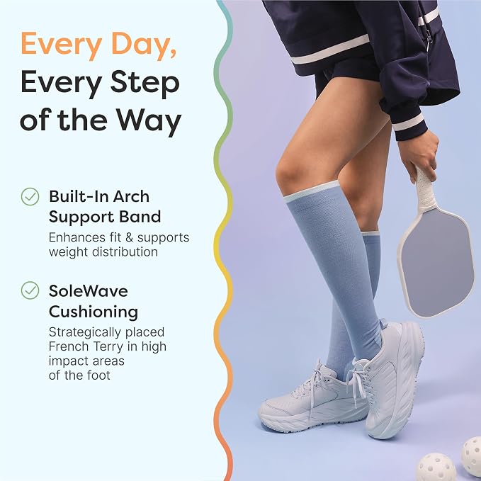 ZenToes Compression Socks for Women & Men, Knee High Socks with Targeted Cushioning - Image 6