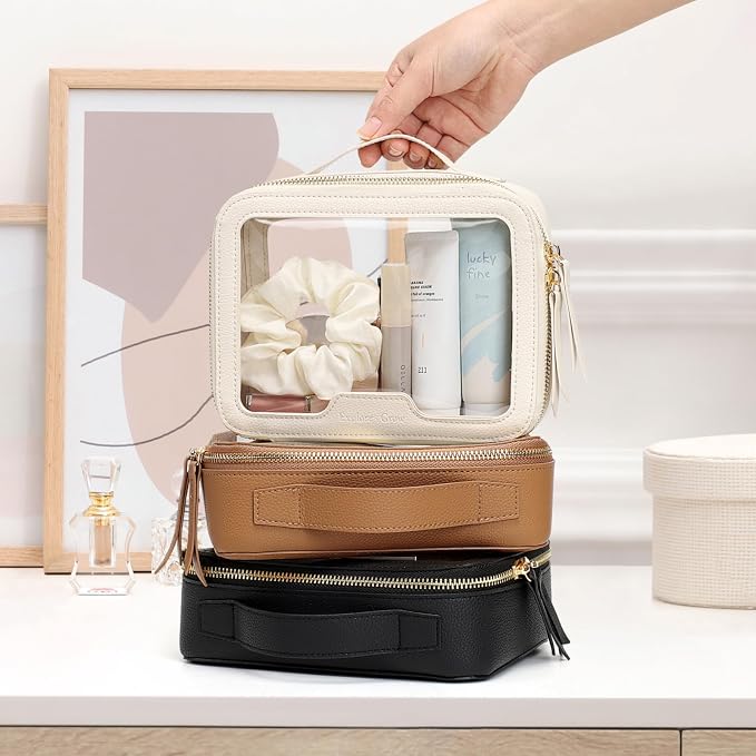 Clear Makeup Bag Foldable - TSA Approved Toiletry Bag for Travel | Metal Zipper, Reinforced Seam, Water Resistant, Medium for Carry-on, Large for Checked Luggage, for Car Storage Organizer - Image 9