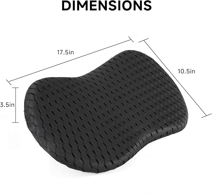 Livtribe Car Seat Cushion - Memory Foam Seat Pad for Sciatica & Lower Back Pain Relief - Driving Cushion with Breathable Mesh Cover - Road Trip Essentials for Drivers (3D Black) - Image 3