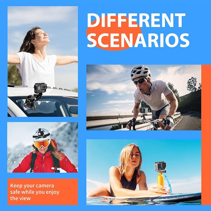 Upgrade Action Camera Accessories Kit Compatible with GoPro DJI Insta360 | 70in1 Camera Accessory Bundles for GoPro 13 12 11 10 9 8 7 6 5 4 3 Max 11 mini Insta360 X5 X4 X3 DJI Osmo Action 6 5Pro 4 3 - Image 4