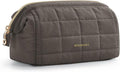 BAGSMART Puffy Padded Travel Makeup Bag, Wide-open Toiletry Bag, Dark Olive | Puffy Padded, Wide-Open Pouch, Makeup Organizer Case, For Women by BAGSMART