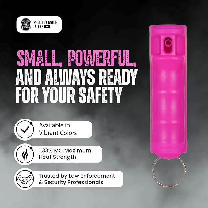 Police Magnum Personal Safety Alarm & Pepper Spray Combo Self Defense Pack for Women- Loud 135db Siren with Light & Max Strength Flip Top Pepper Spray Protection - Image 2