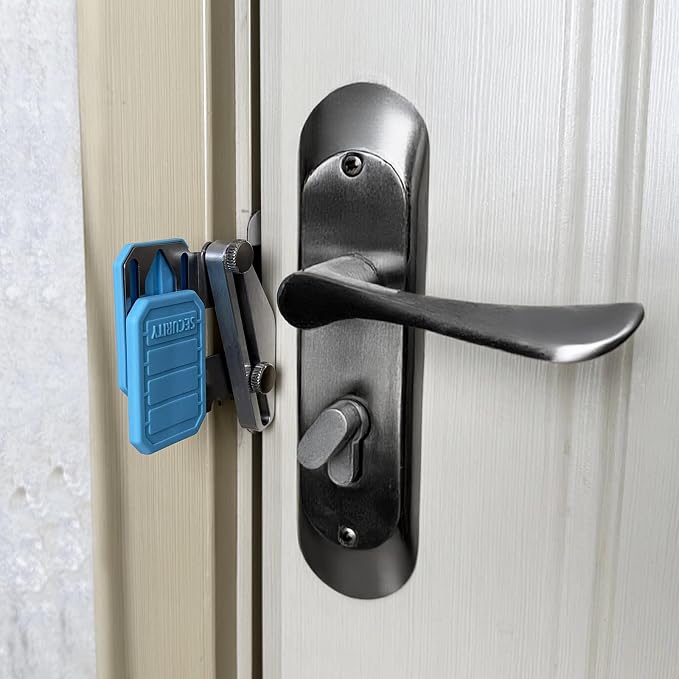 Retractable Portable Door Lock，Automatically adapts to Doors of Different Sizes，Suitable for Travel Hotels Apartments Universities，1 Pack by Unknown