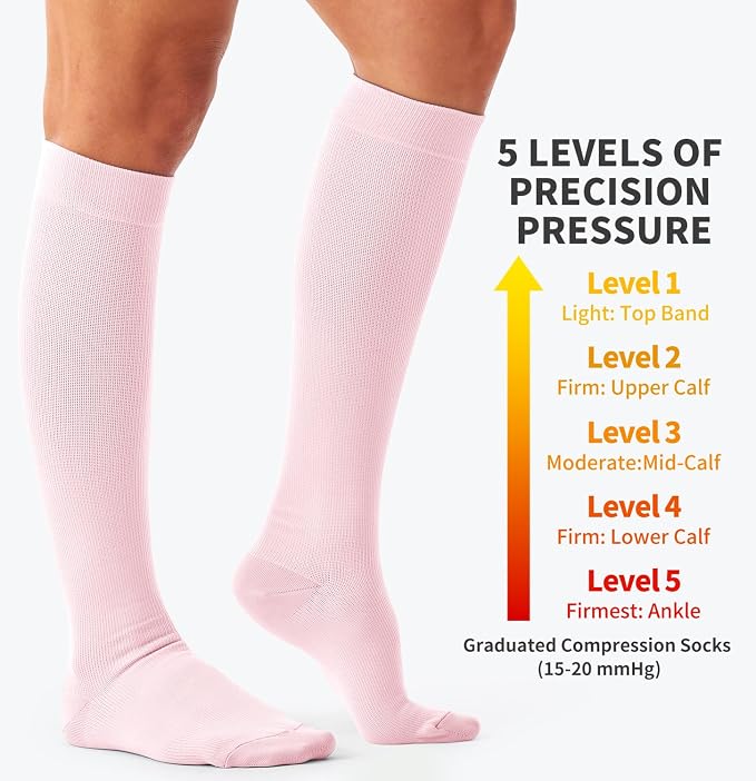 4 Pairs Compression Socks for Women and Men-Circulation Best Support Socks for Running,Athletic,Cycling - Image 4